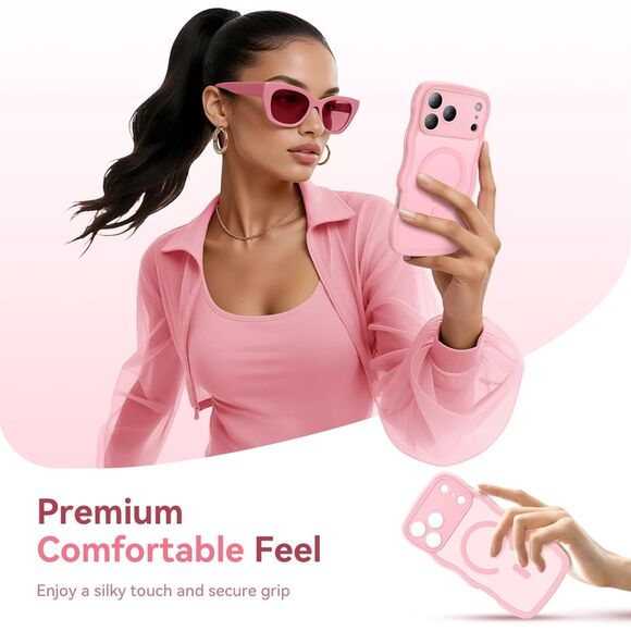 IPhone 17 Pro Max Case, Cute Wavy, Screen Protector, Wrist Strap, 20L-177PH018 - Picture 3 of 4